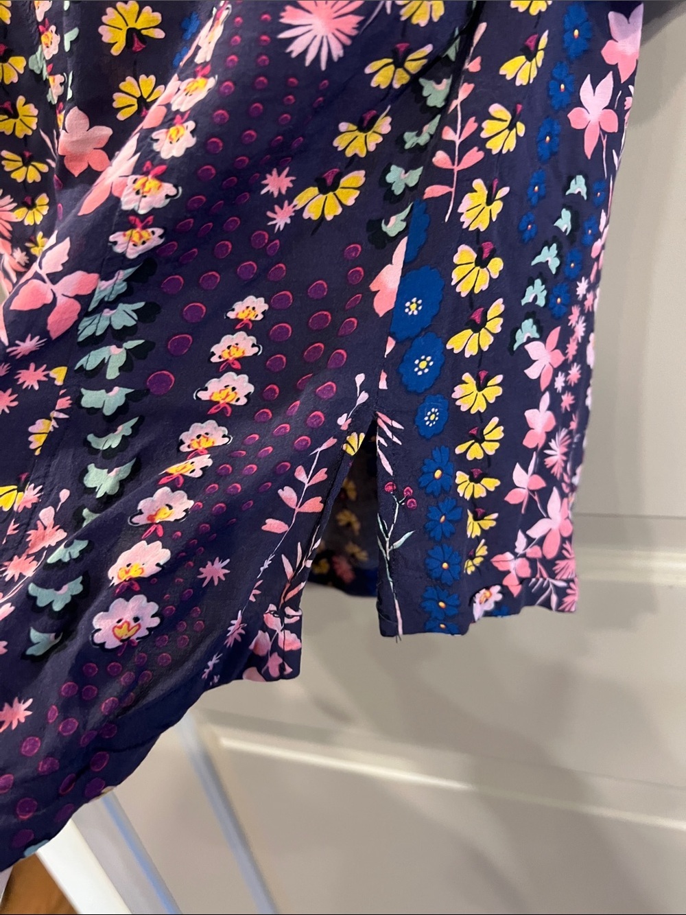 Meadow Rue by Anthropologie Eldoret Floral Wrap Top Short Sleeve Blouse 4 - Picture 9 of 11